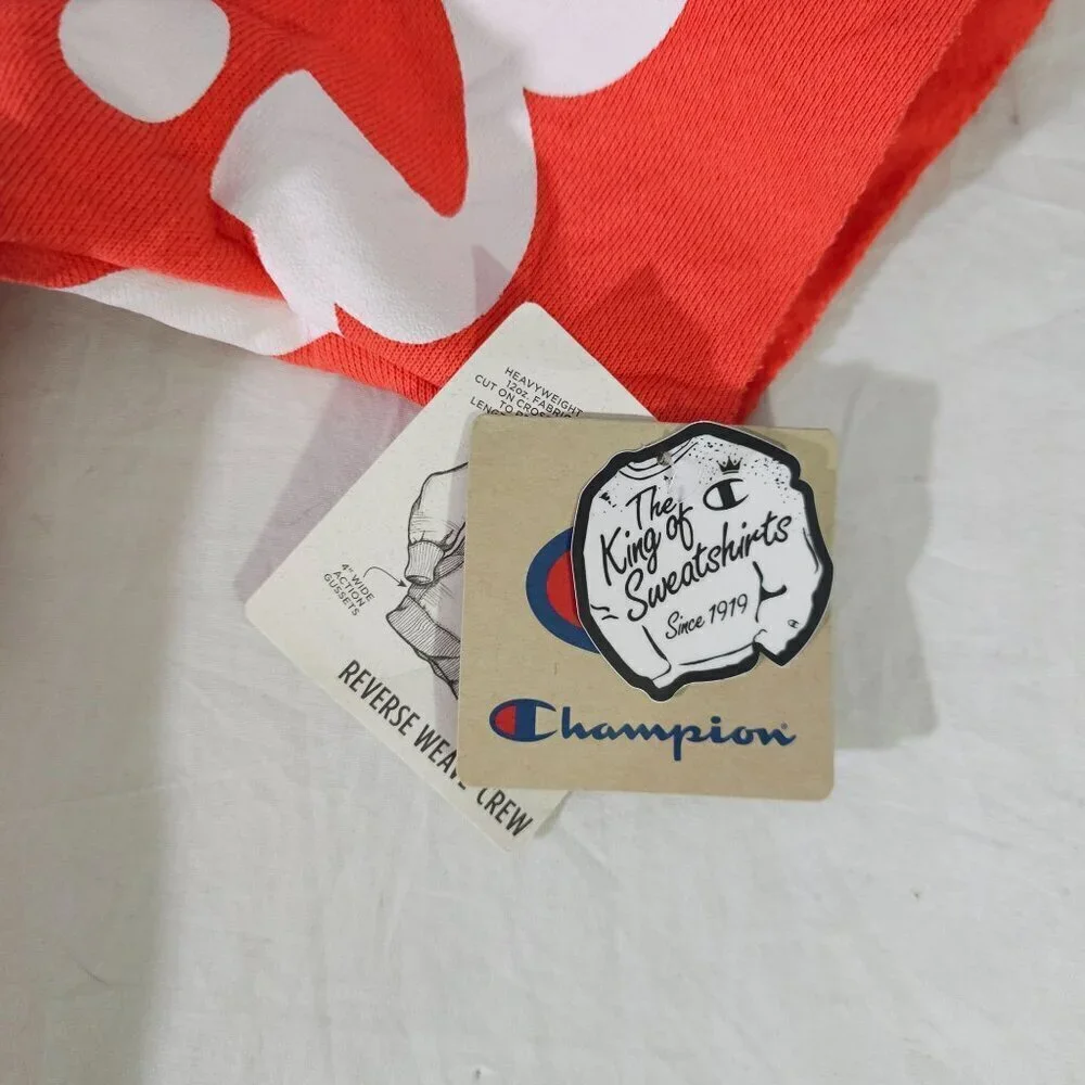 Champion Reverse Weave Crewneck Sweatshirt XL Papaya Heavyweight Cotton